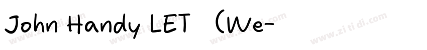 John Handy LET 普通(We字体转换